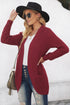 Pocket Knitted Solid Color Cardigan